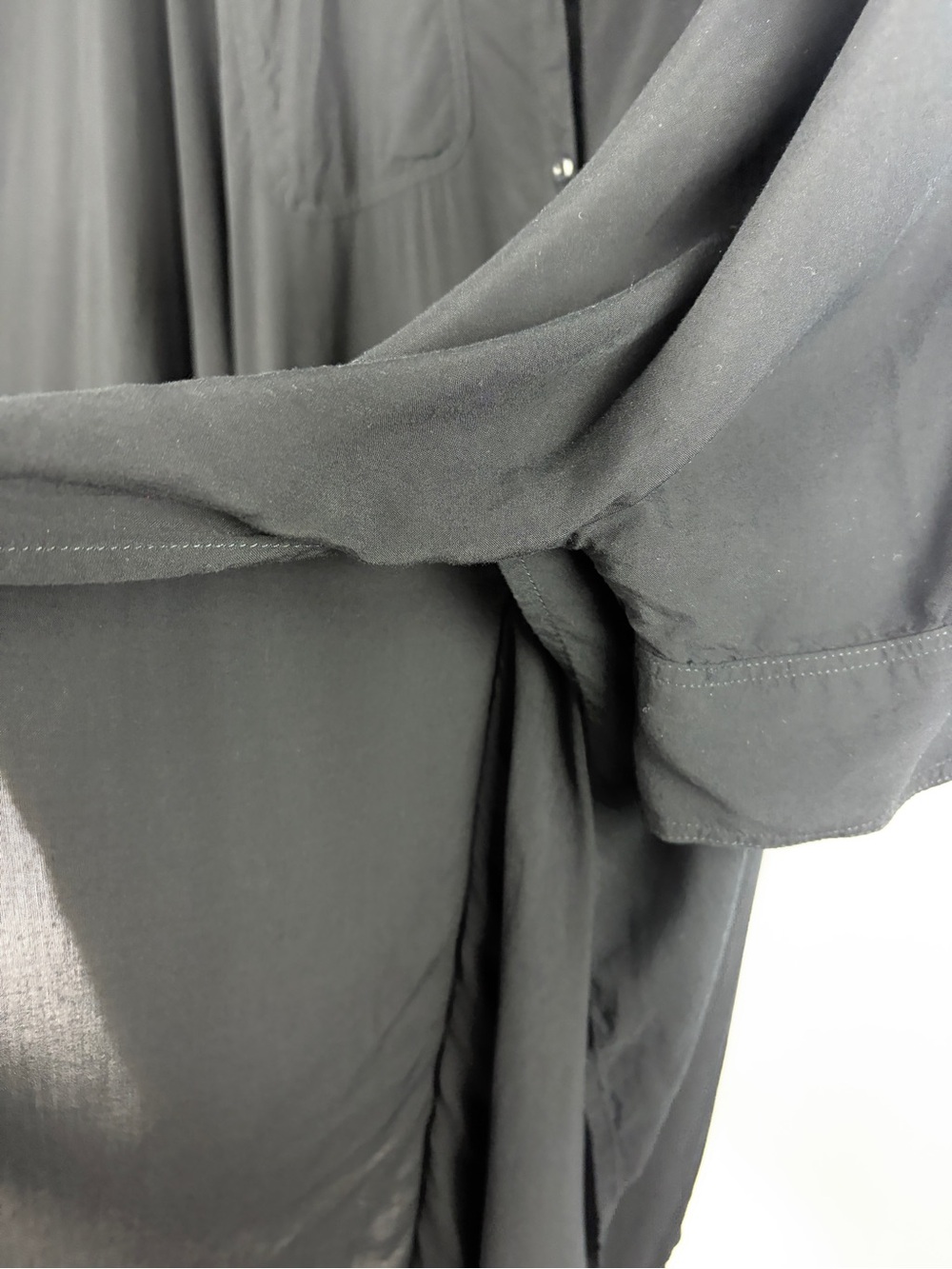 Lauren Ralph Lauren Black Oversized Batwing Dolman Shirt L/XL FLAW - Picture 13 of 16